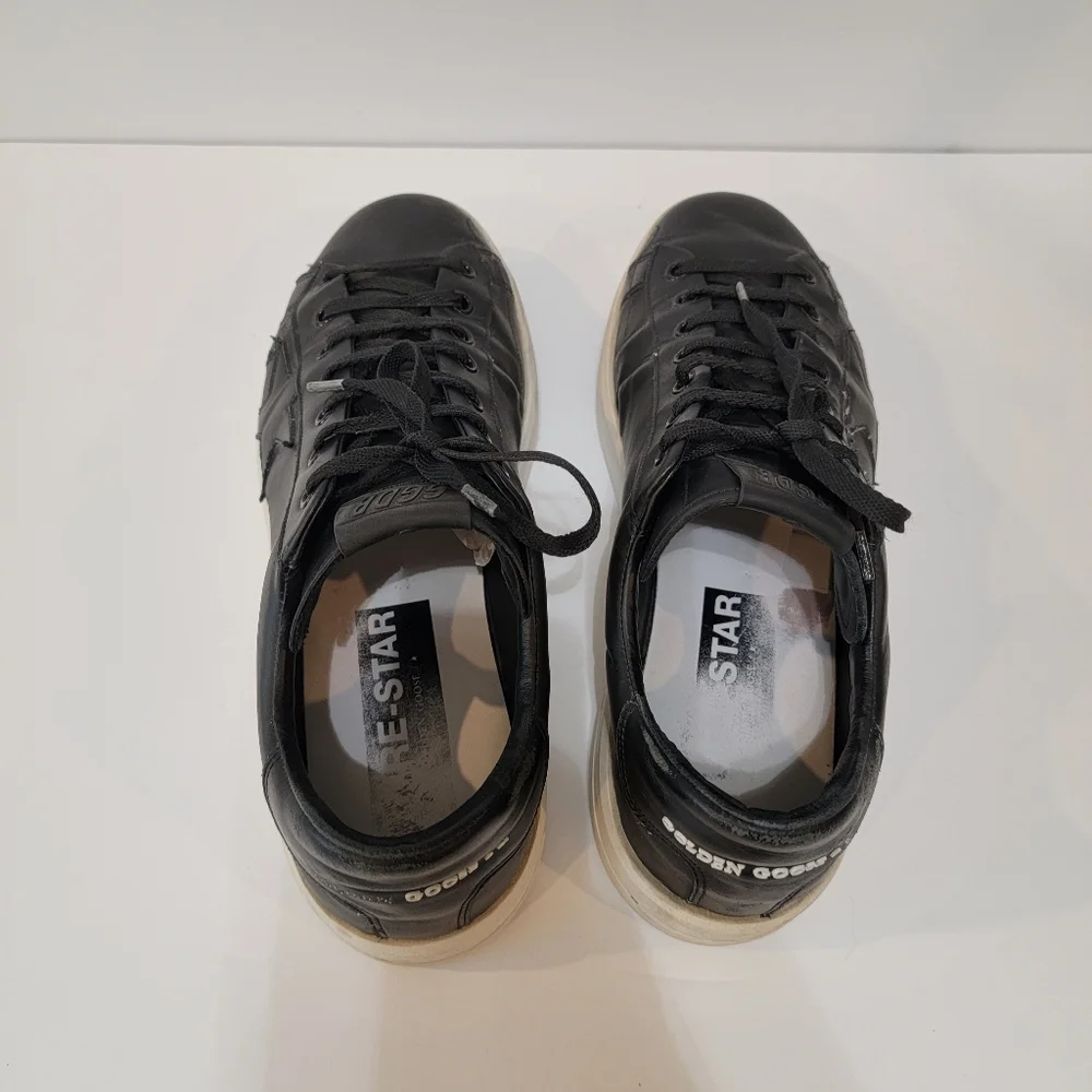 Golden Goose Pure Star Black leather size 44 men's black sneaker - Picture 8 of 12